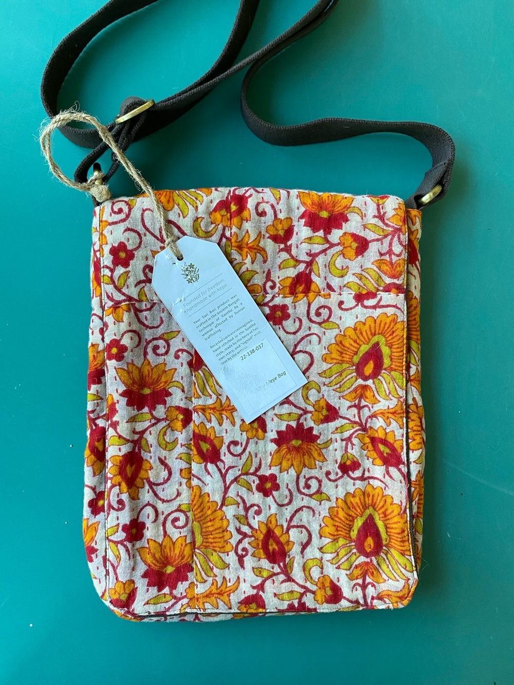 NWT Sari Bari Bag Crossbody / Satchel / Messenger. Handmade. Boho